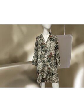 Zimmerli Winter Floral Sleepshirt Long Sleeve Size XL-New With Tags!